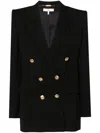 Chloé Cascade-lapel Double-breasted Boucle Jacket In Black