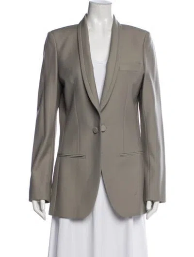 Pre-owned Chloé Virgin Wool Blazer In Gray