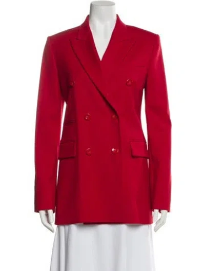 Pre-owned Chloé Virgin Wool Blazer In Red