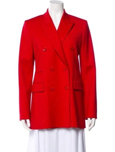 Pre-owned Chloé Virgin Wool Blazer In Red