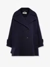 Chloé Oversize Double-breasted Wool Coat In Blue