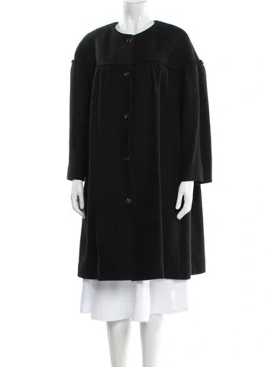 Pre-owned Chloé Virgin Wool Coat In Black
