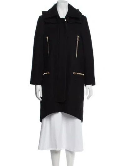 Pre-owned Chloé Virgin Wool Coat In Black