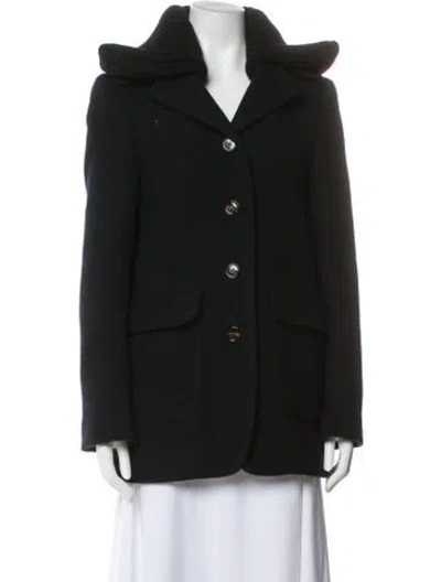 Pre-owned Chloé Virgin Wool Coat In Black