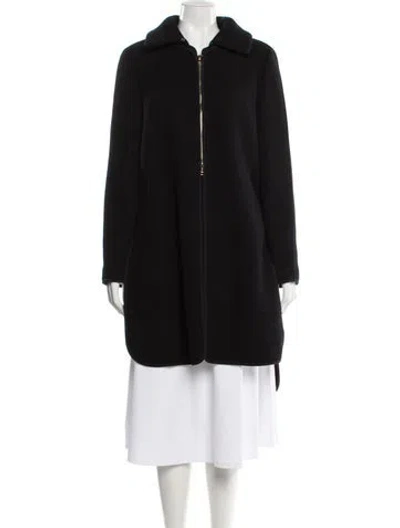 Pre-owned Chloé Virgin Wool Coat In Black