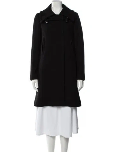 Pre-owned Chloé Virgin Wool Coat In Black