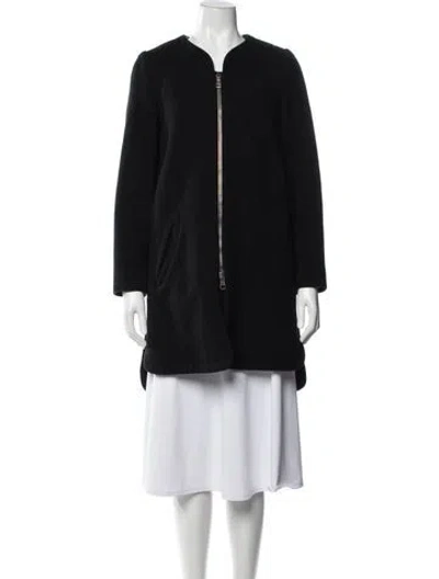 Pre-owned Chloé Virgin Wool Coat In Black