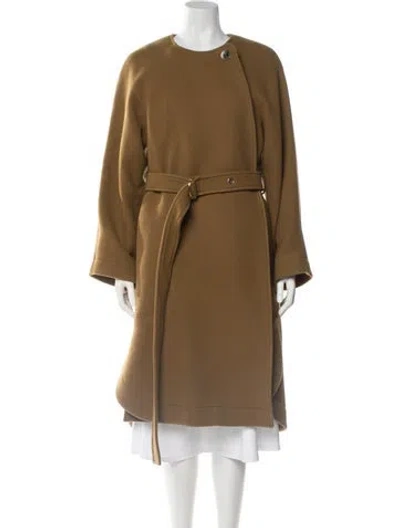 Pre-owned Chloé Virgin Wool Coat In Brown
