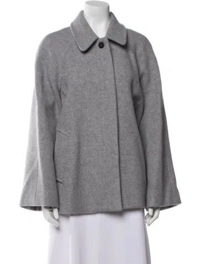 Pre-owned Chloé Virgin Wool Coat In Gray