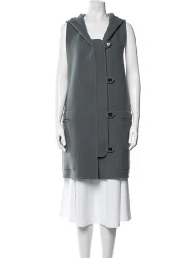 Pre-owned Chloé Virgin Wool Coat In Gray