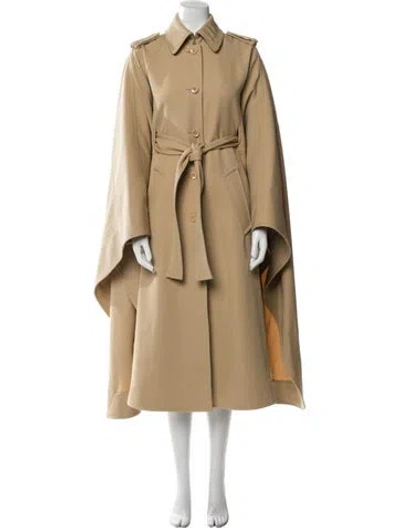 Pre-owned Chloé Virgin Wool Coat In Neutral