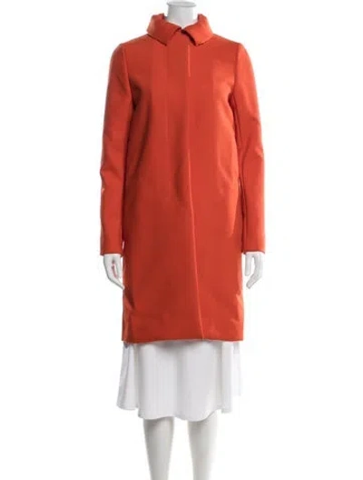 Pre-owned Chloé Virgin Wool Coat In Red