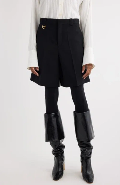 Chloé Classic Wool Shorts In Black