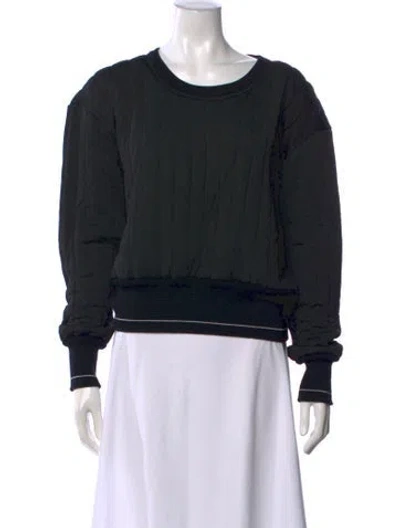 Pre-owned Chloé Virgin Wool Crew Neck Sweater In Blue
