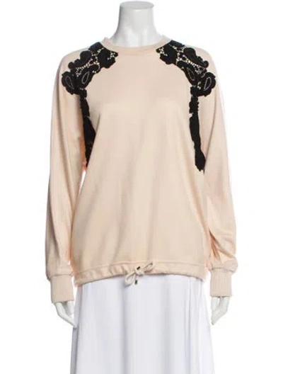 Pre-owned Chloé Virgin Wool Crew Neck Sweatshirt In Neutral