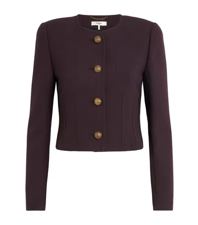 Chloé Virgin Wool Darted Jacket In Purple