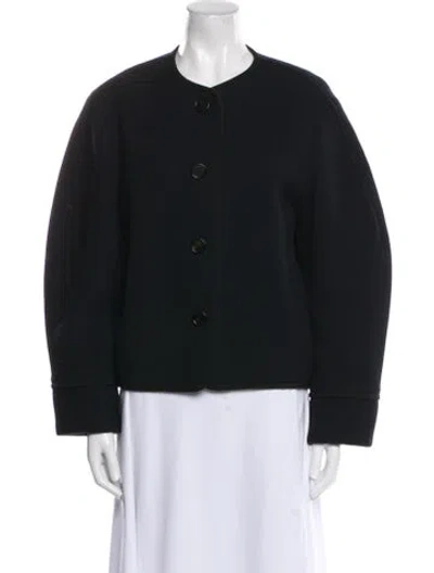 Pre-owned Chloé Virgin Wool Jacket In Black