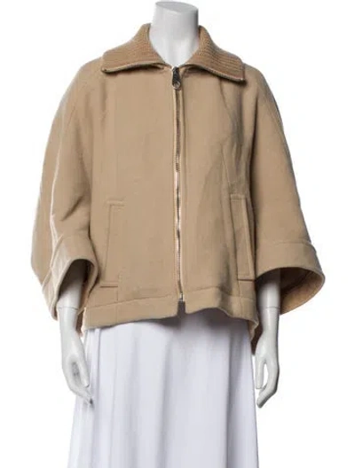 Pre-owned Chloé Virgin Wool Jacket In Neutral
