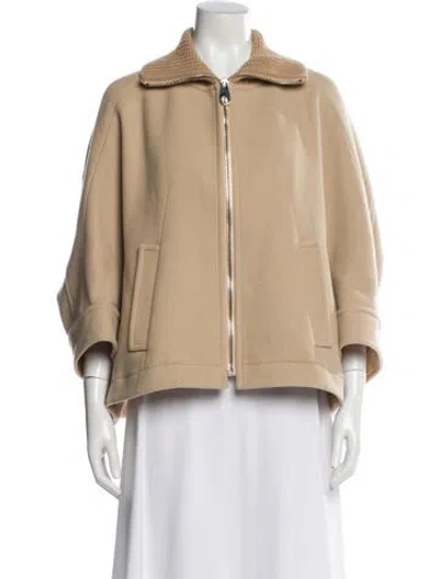 Pre-owned Chloé Virgin Wool Jacket In Neutral