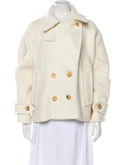 Pre-owned Chloé Virgin Wool Jacket In Neutral