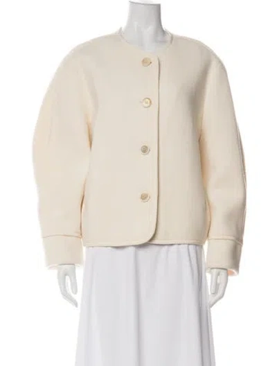 Pre-owned Chloé Virgin Wool Jacket In Yellow