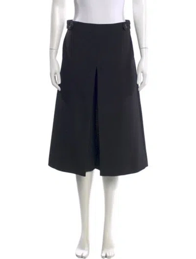 Pre-owned Chloé Virgin Wool Knee-length Shorts In Black