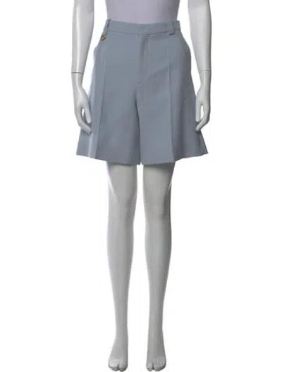 Pre-owned Chloé Virgin Wool Knee-length Shorts In Blue