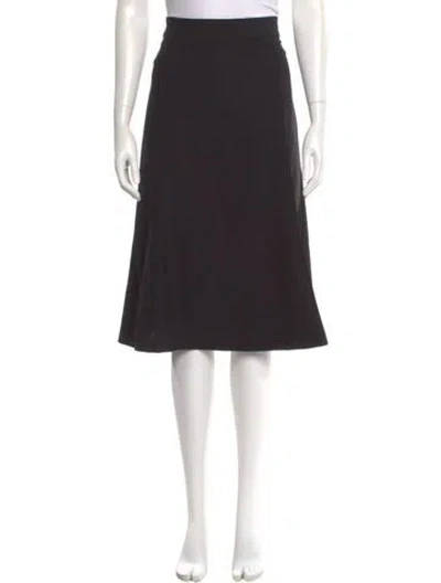 Pre-owned Chloé Virgin Wool Knee-length Skirt In Black