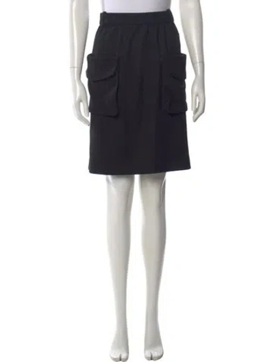 Pre-owned Chloé Virgin Wool Knee-length Skirt In Black