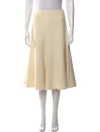 Pre-owned Chloé Virgin Wool Knee-length Skirt In Neutral