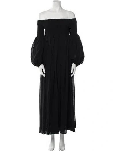 Pre-owned Chloé Virgin Wool Long Dress In Blue