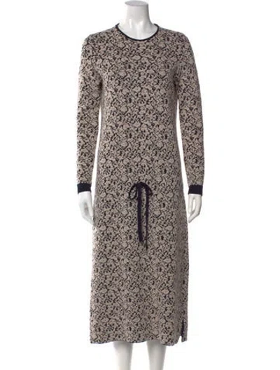 Pre-owned Chloé Virgin Wool Long Dress In Pink