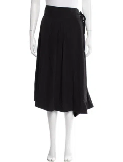 Pre-owned Chloé Virgin Wool Midi Length Skirt In Black