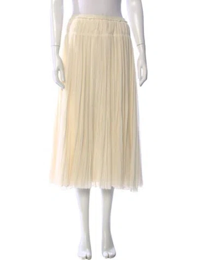 Pre-owned Chloé Virgin Wool Midi Length Skirt In Neutral