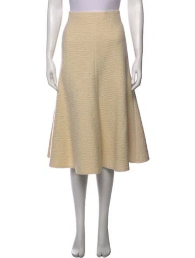 Pre-owned Chloé Virgin Wool Midi Length Skirt In Neutrals