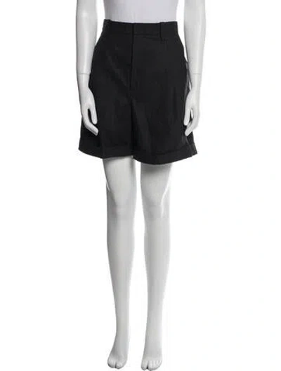 Pre-owned Chloé Virgin Wool Mini Shorts In Black