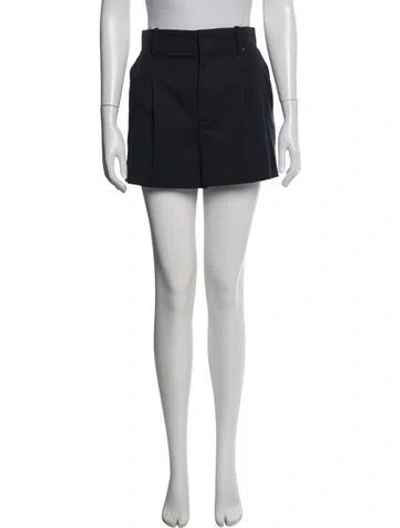 Pre-owned Chloé Virgin Wool Mini Shorts In Blue