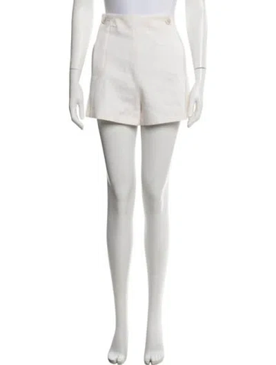 Pre-owned Chloé Virgin Wool Mini Shorts In White