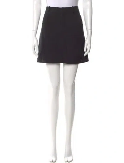 Pre-owned Chloé Virgin Wool Mini Skirt In Black