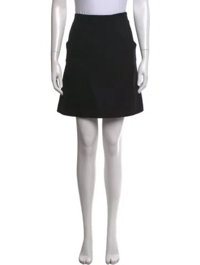 Pre-owned Chloé Virgin Wool Mini Skirt In Black