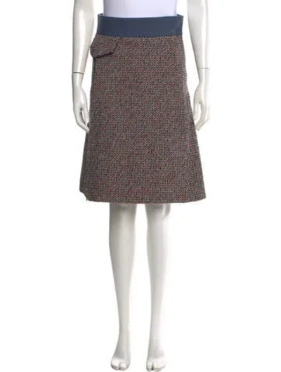 Pre-owned Chloé Virgin Wool Mini Skirt In Blue