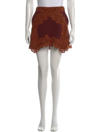 Pre-owned Chloé Virgin Wool Mini Skirt In Multi
