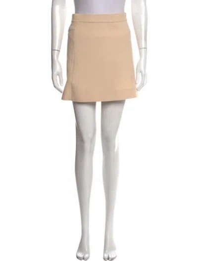 Pre-owned Chloé Virgin Wool Mini Skirt In Neutral