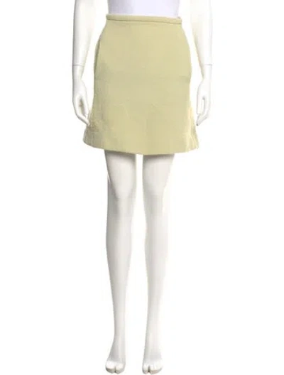 Pre-owned Chloé Virgin Wool Mini Skirt In Yellow