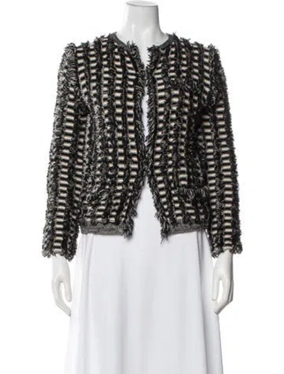 Pre-owned Chloé Virgin Wool Patterned Sweater In Neutral