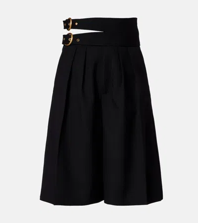 Chloé Virgin Wool Shorts In Black