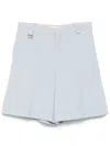 Chloé Virgin Wool Shorts In Blue