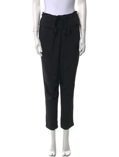 Pre-owned Chloé Virgin Wool Skinny Leg Pants In Black