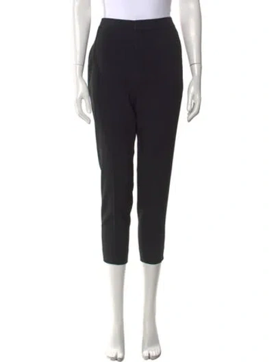 Pre-owned Chloé Virgin Wool Skinny Leg Pants In Black