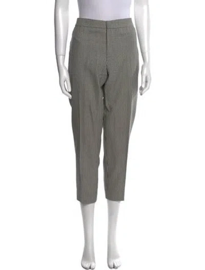 Pre-owned Chloé Virgin Wool Skinny Leg Pants In Black